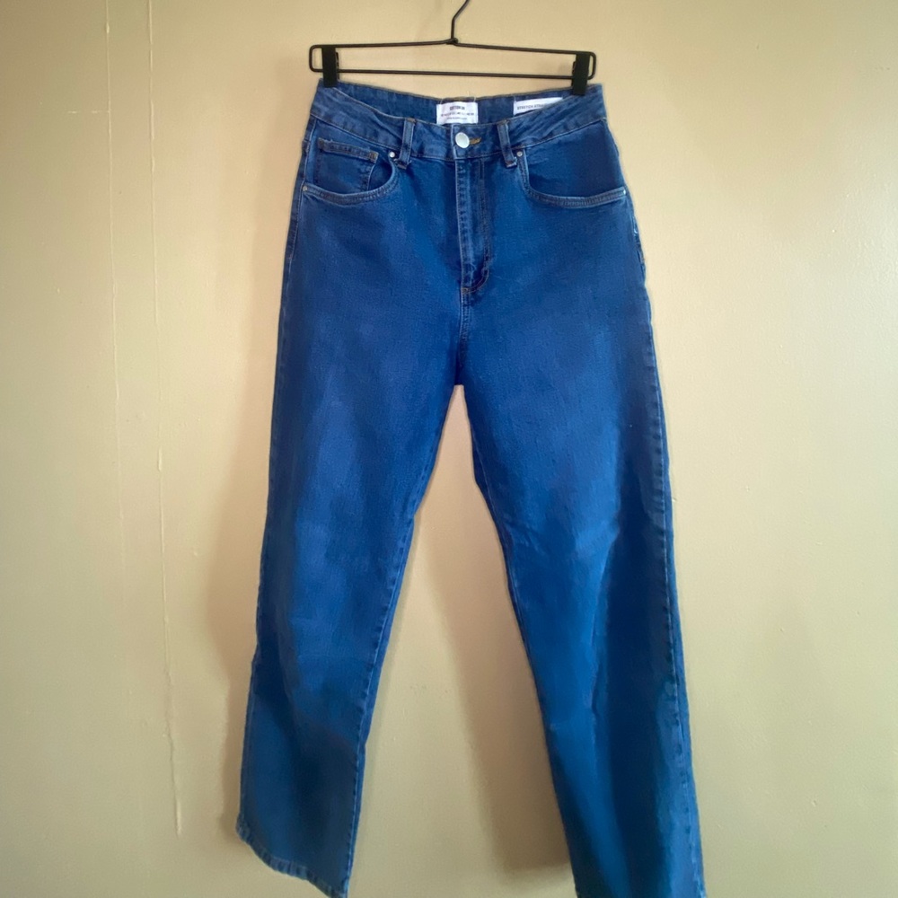 COTTON ON High Waisted Straight Leg Jean in Dark Wash